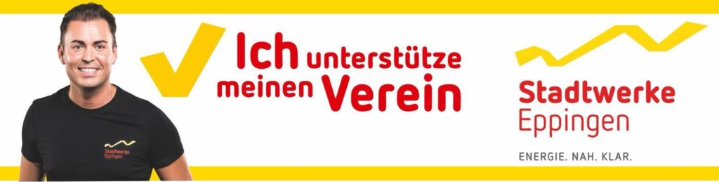 Banner Stadtwerke Eppingen, ICh unterstütze meinen Verein