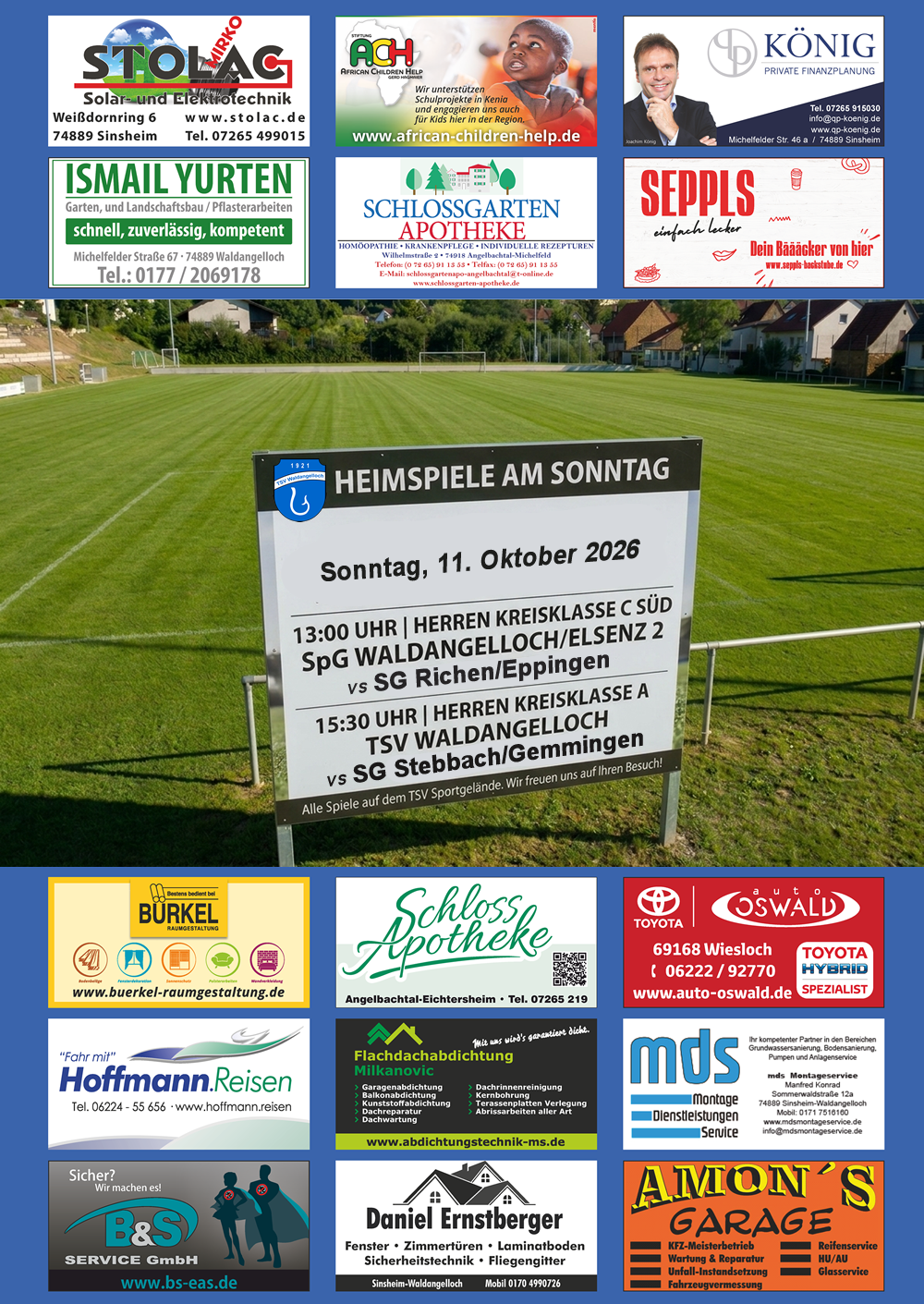 Heimspiele, 11.10.2026